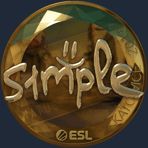 Sticker | s1mple (Gold) | Katowice 2019