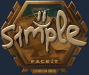 Sticker | s1mple (Gold) | London 2018