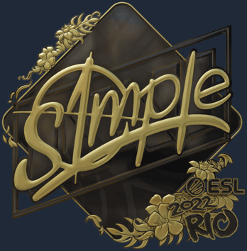 Sticker | s1mple (Gold) | Rio 2022