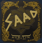 Sticker | saadzin (Gold) | Austin 2025