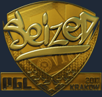 Sticker | seized (Gold) | Krakow 2017 image