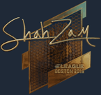 Sticker | ShahZaM (Gold) | Boston 2018 image