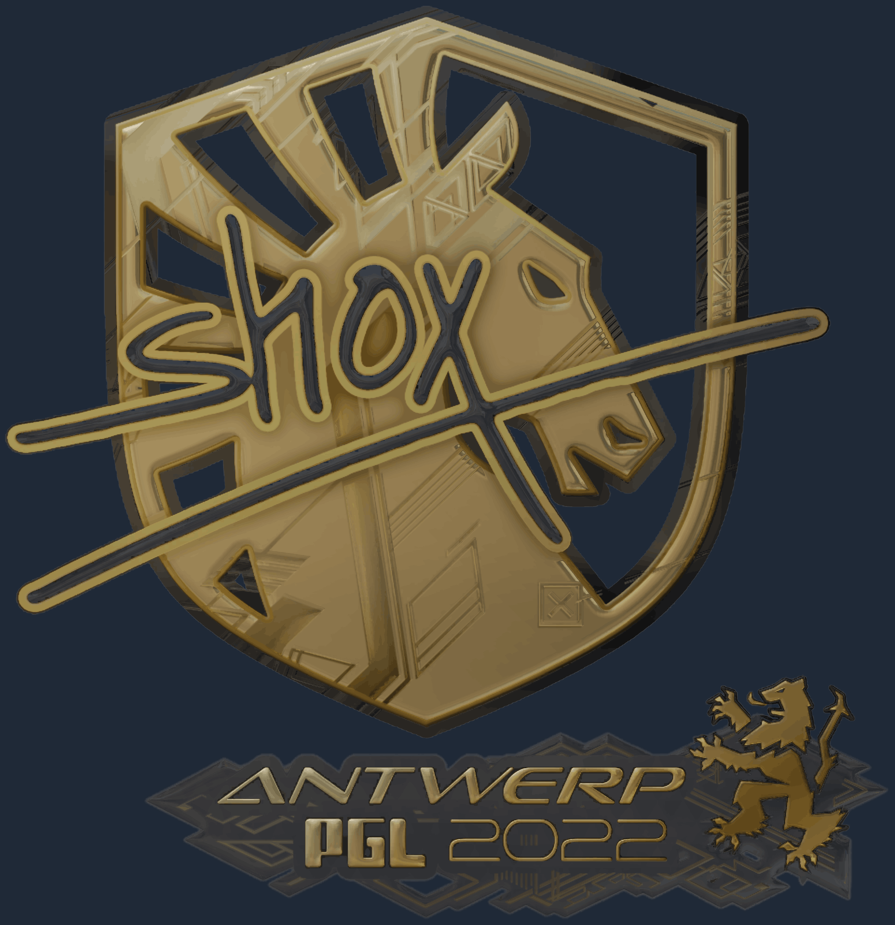 Sticker | shox (Gold) | Antwerp 2022