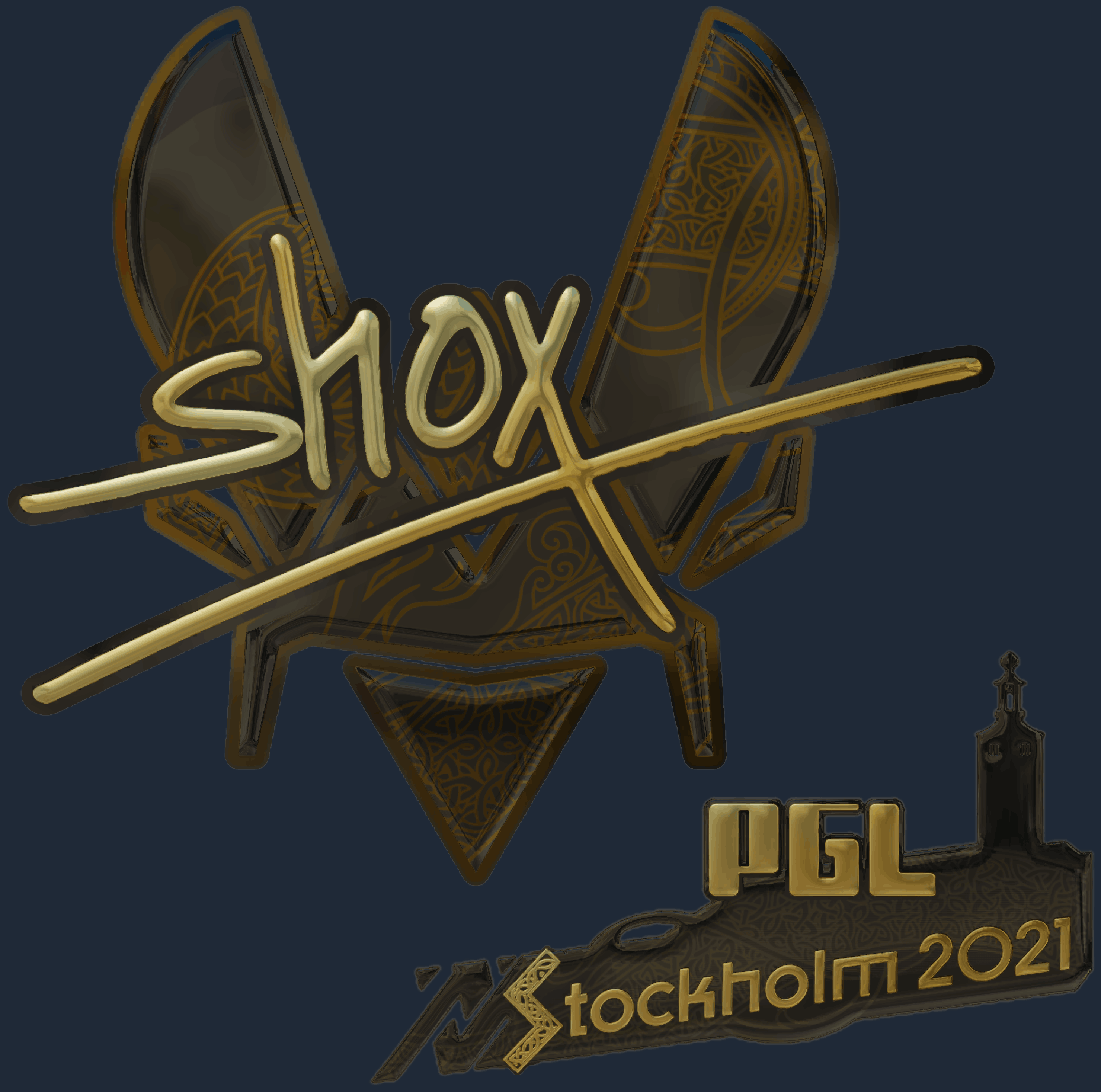 Sticker | shox (Gold) | Stockholm 2021