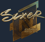 Sticker | SIXER (Gold) | Boston 2018