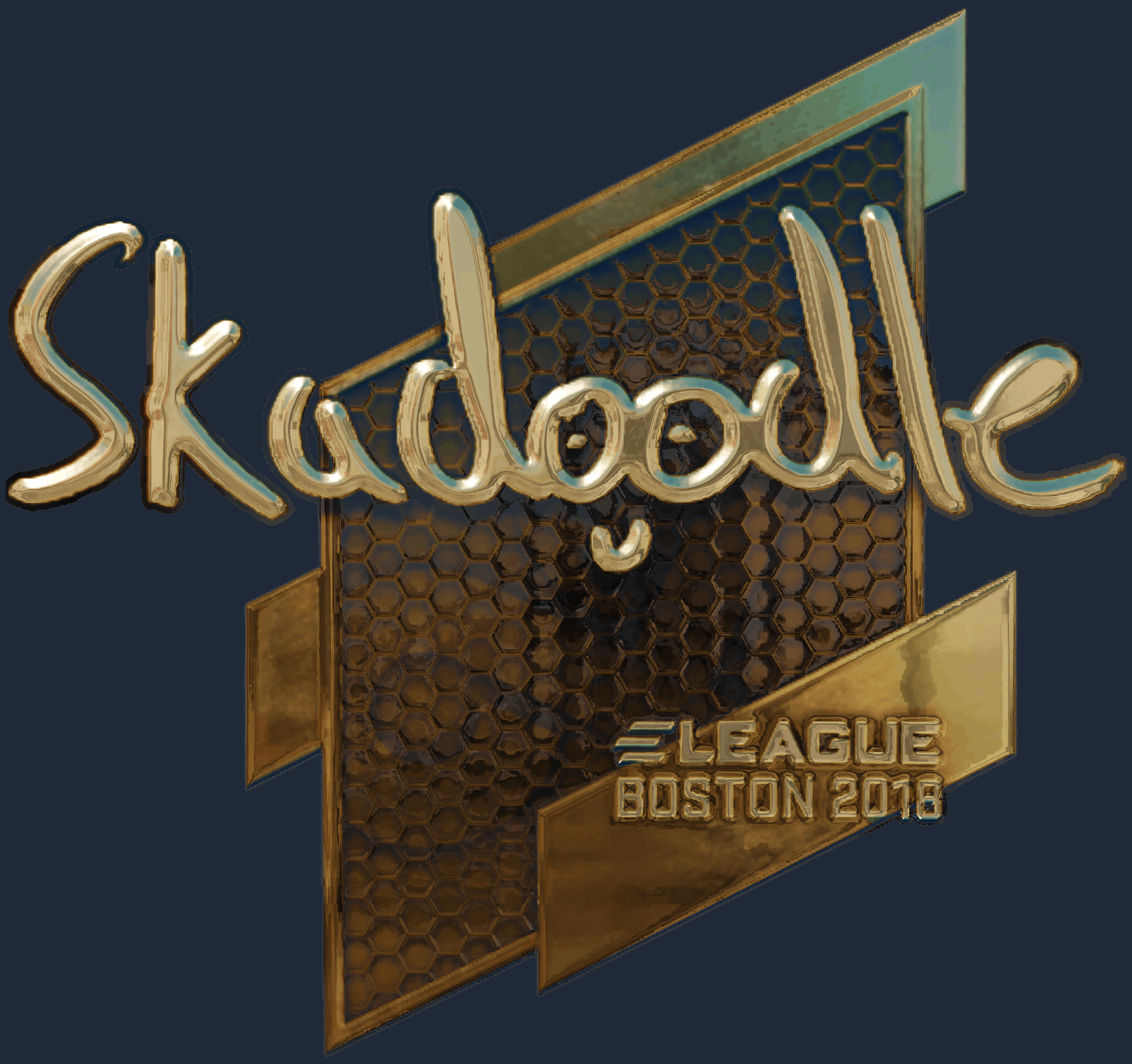 Sticker | Skadoodle (Gold) | Boston 2018
