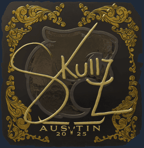Sticker | skullz (Gold) | Austin 2025