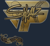 Sticker | skullz (Gold) | Paris 2023