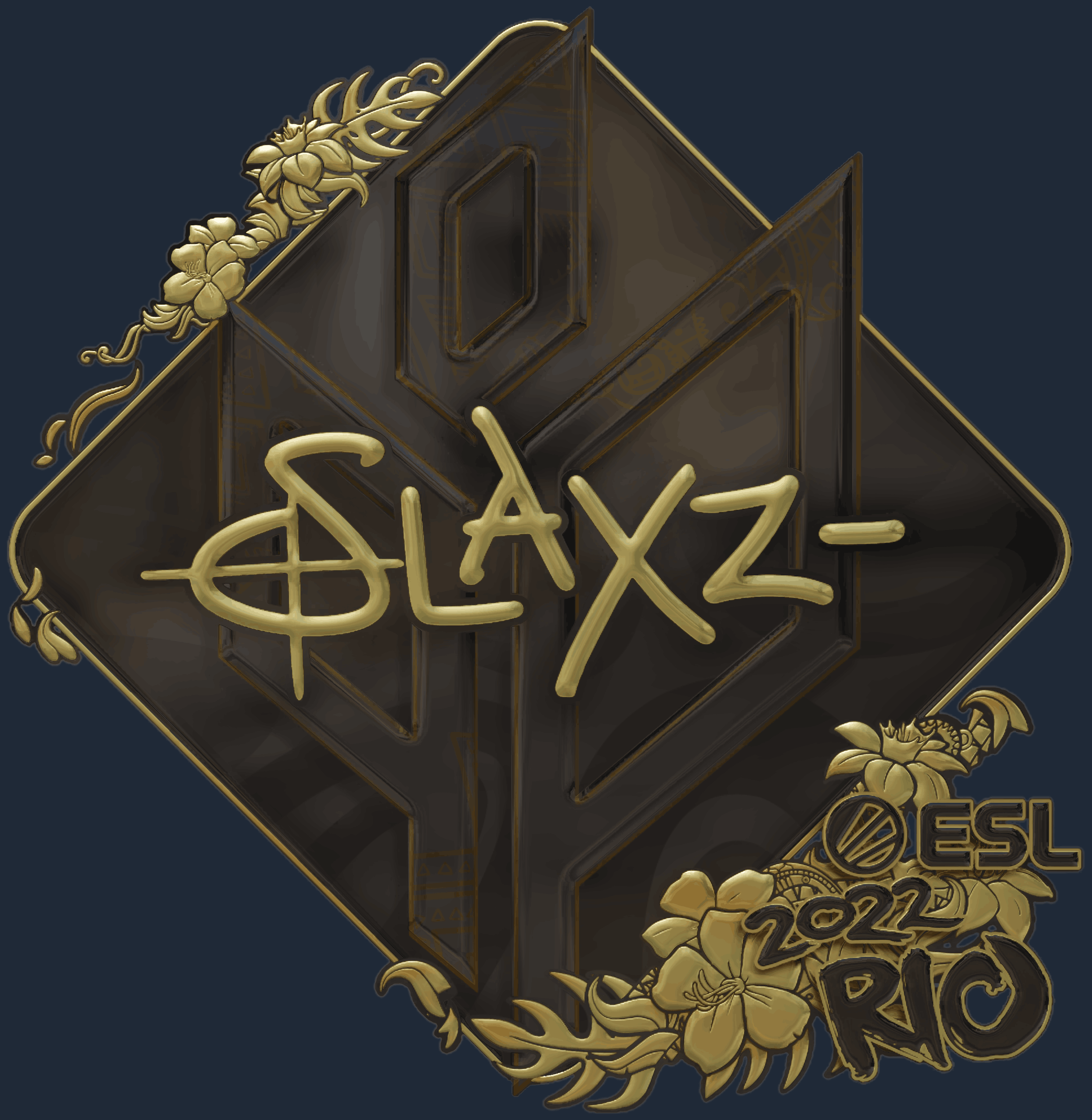 Sticker | slaxz- (Gold) | Rio 2022