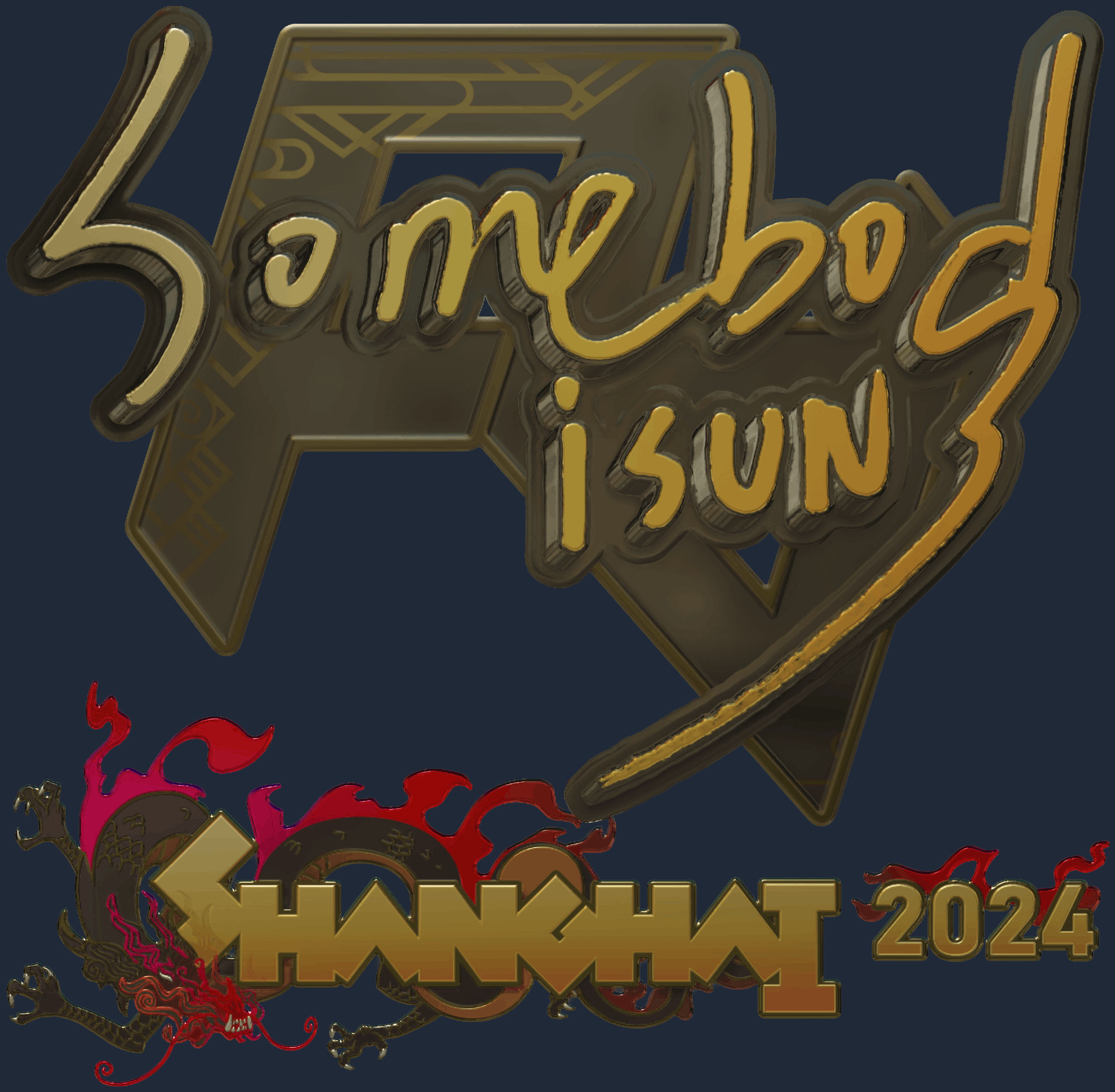 Sticker | somebody (Gold) | Shanghai 2024