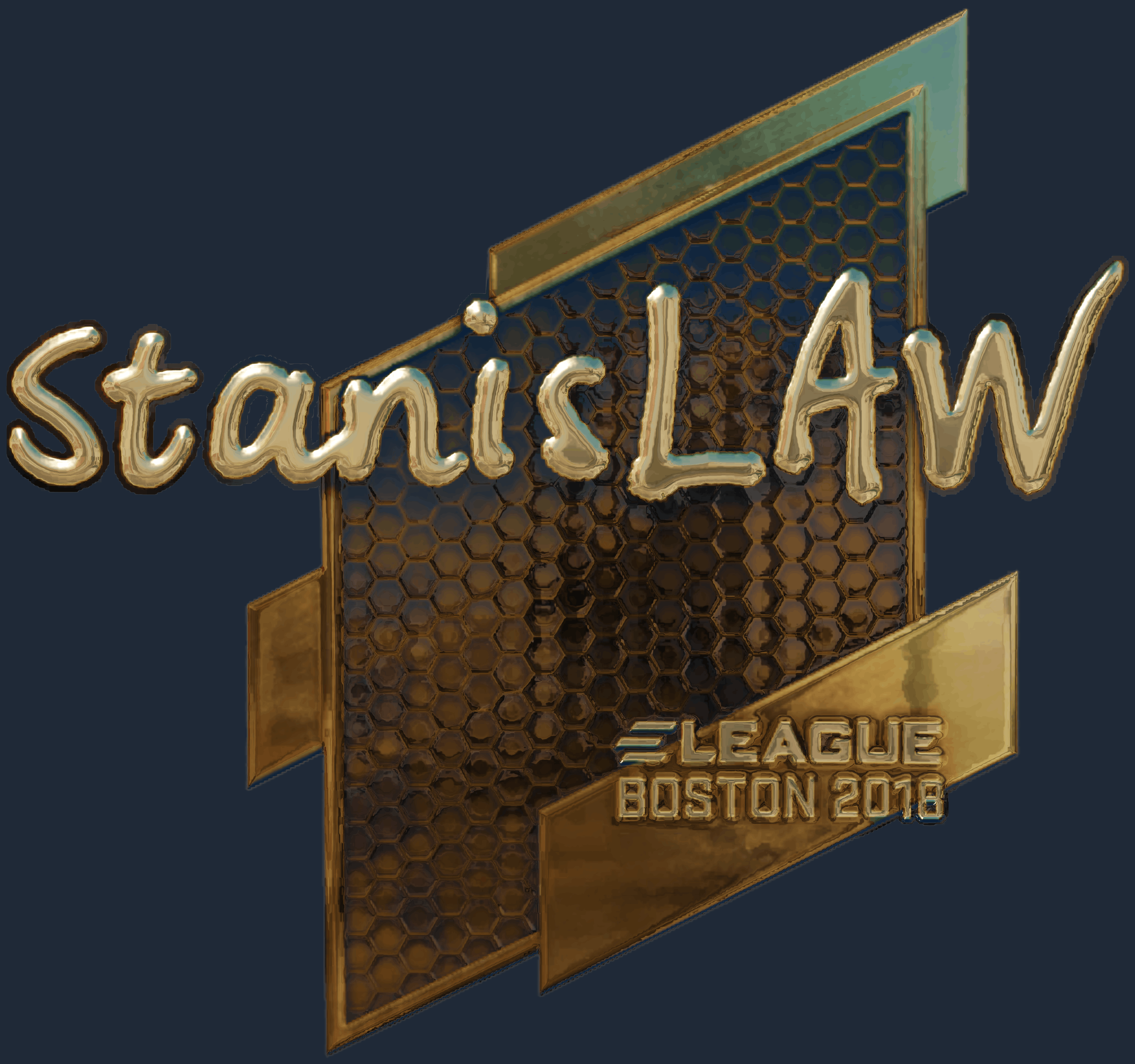 Sticker | stanislaw (Gold) | Boston 2018