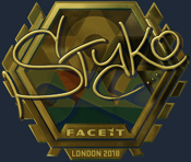 Sticker | STYKO (Gold) | London 2018