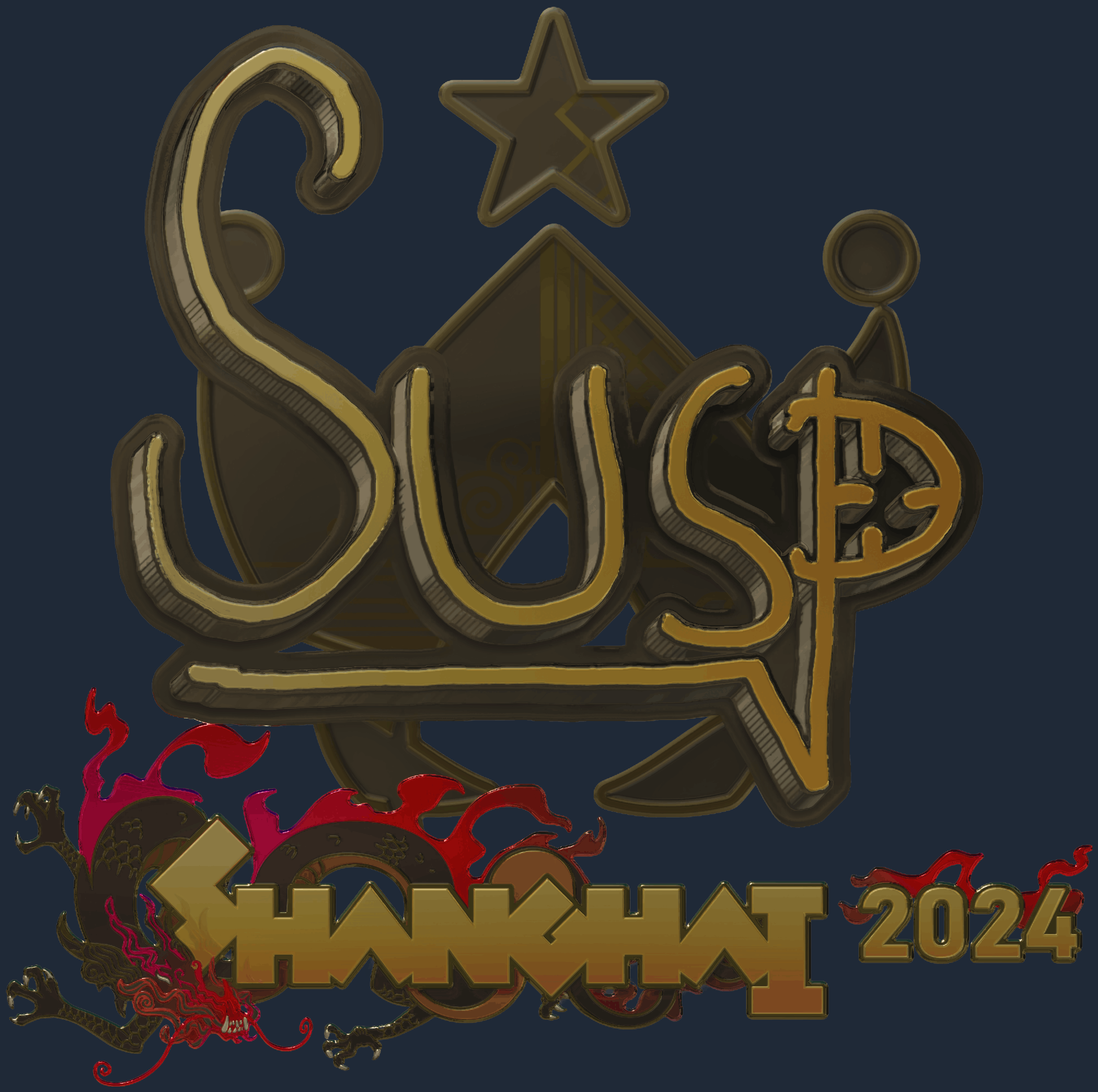 Sticker | susp (Gold) | Shanghai 2024