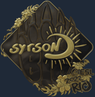 Sticker | syrsoN (Gold) | Rio 2022 Sticker | syrsoN (Gold) | Rio 2022 image