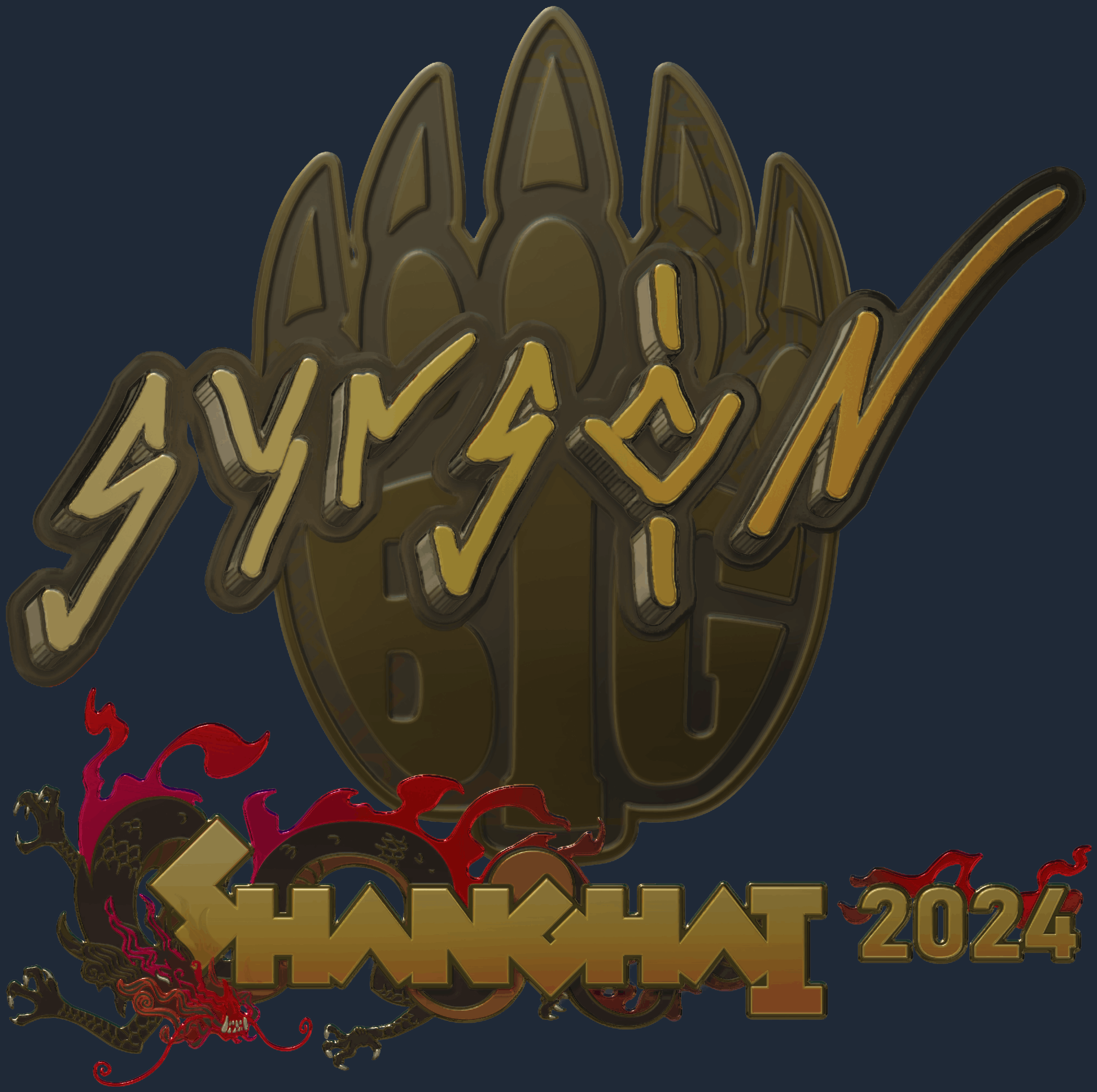 Sticker | syrsoN (Gold) | Shanghai 2024