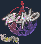 Sticker | Techno4K (Glitter) | Paris 2023