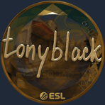 Sticker | tonyblack (Gold) | Katowice 2019