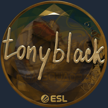 Sticker | tonyblack (Gold) | Katowice 2019