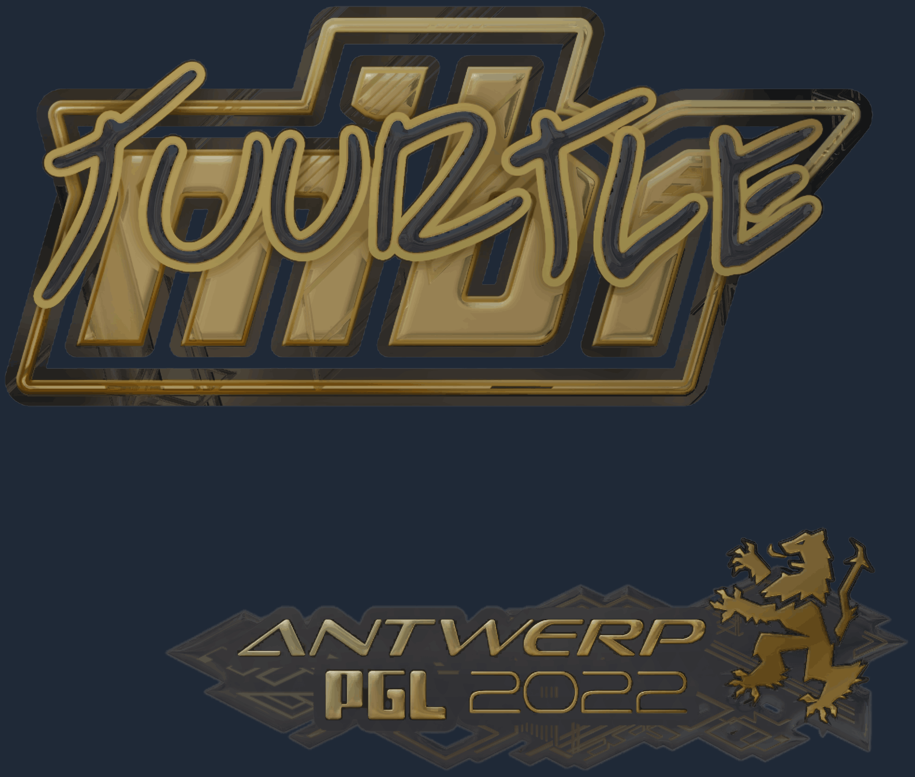 Sticker | Tuurtle (Gold) | Antwerp 2022