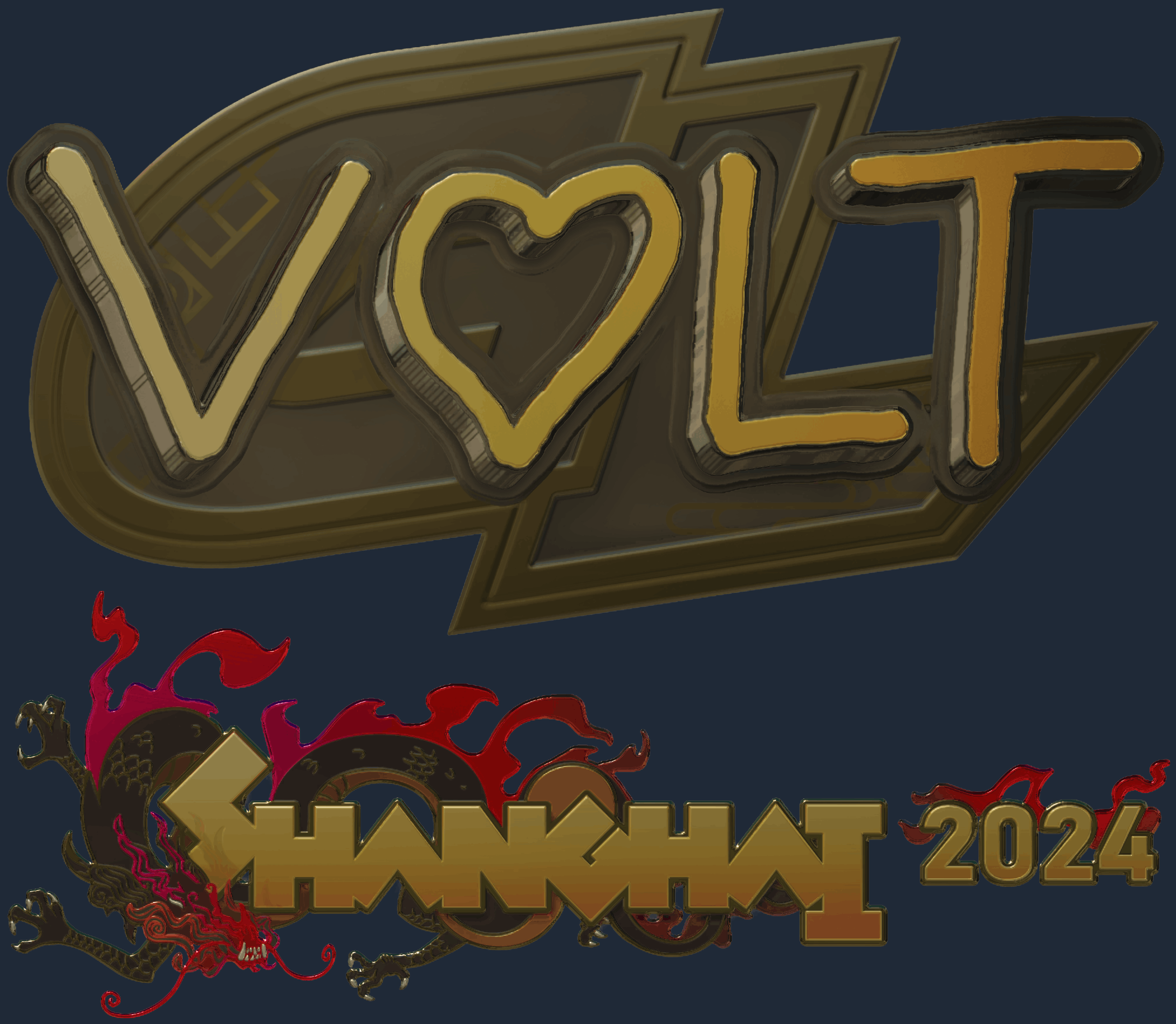 Sticker | volt (Gold) | Shanghai 2024