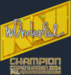 Sticker | w0nderful (Glitter, Champion) | Copenhagen 2024
