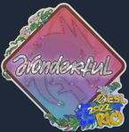Sticker | w0nderful (Glitter) | Rio 2022