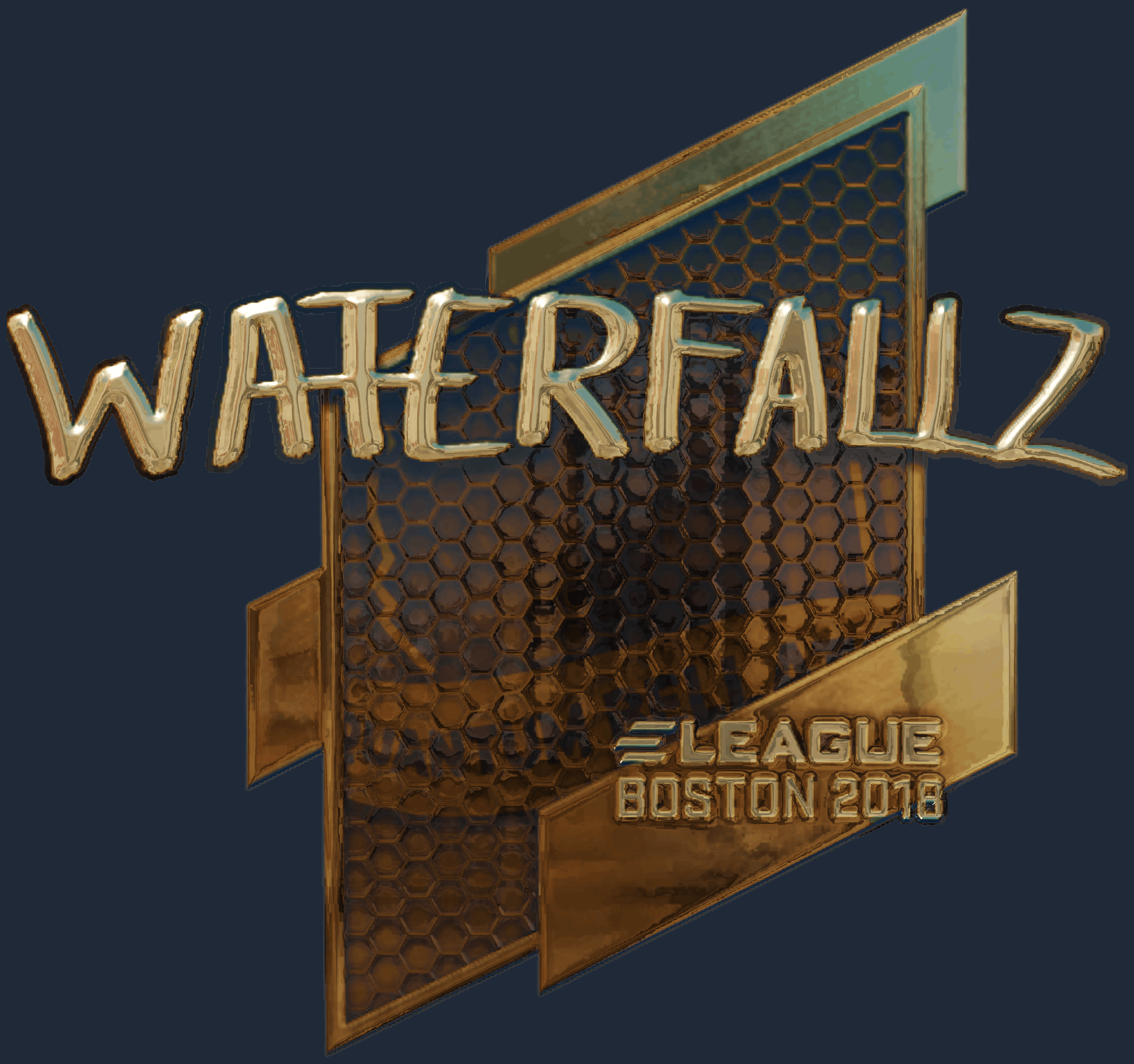 Sticker | waterfaLLZ (Gold) | Boston 2018