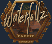 Sticker | waterfaLLZ (Gold) | London 2018