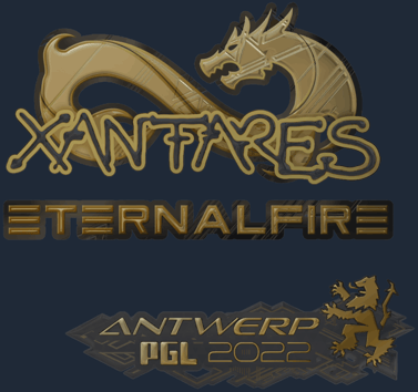 Sticker | XANTARES (Gold) | Antwerp 2022