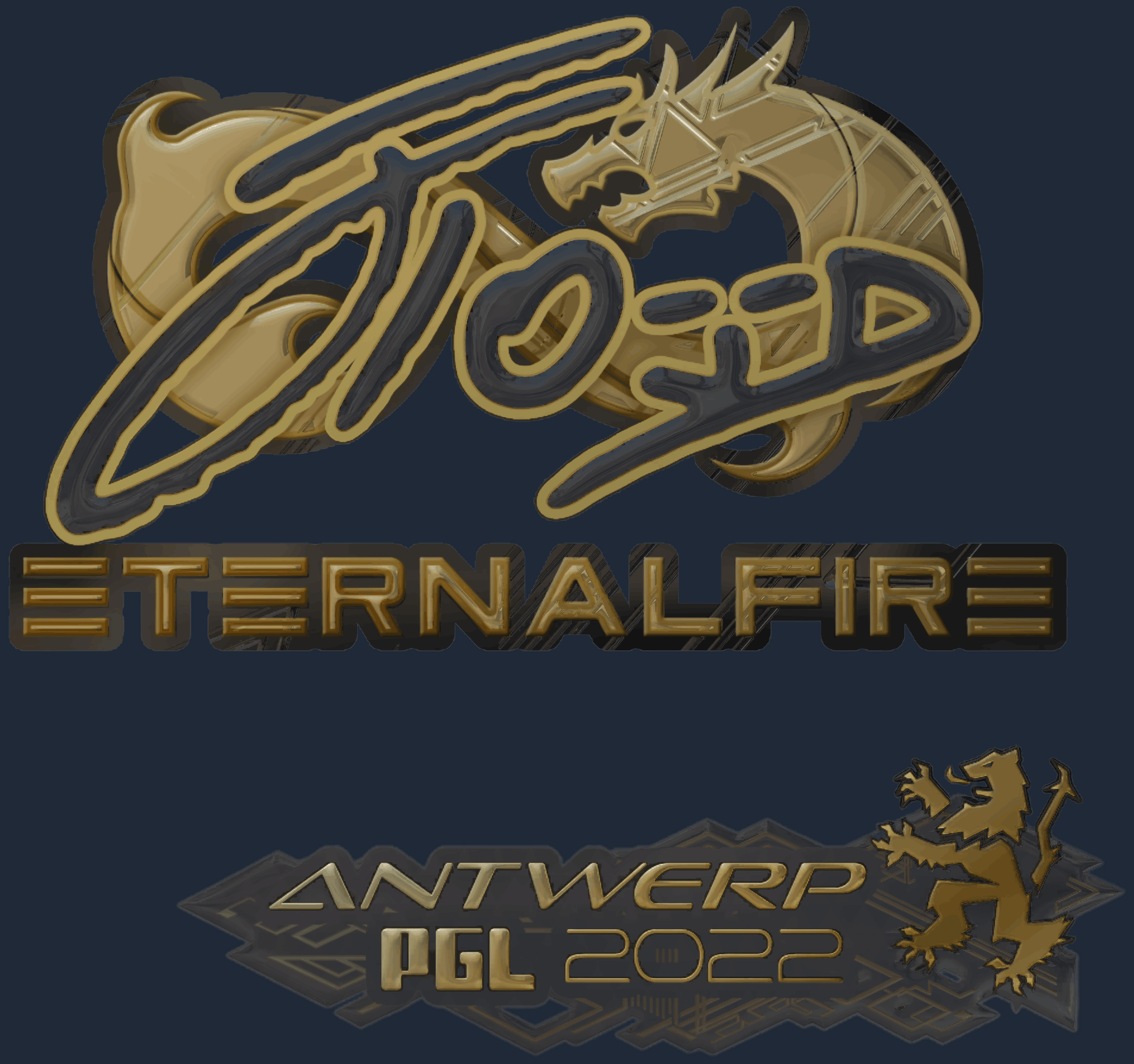 Sticker | xfl0ud (Gold) | Antwerp 2022