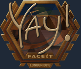 Sticker | yay (Gold) | London 2018 image