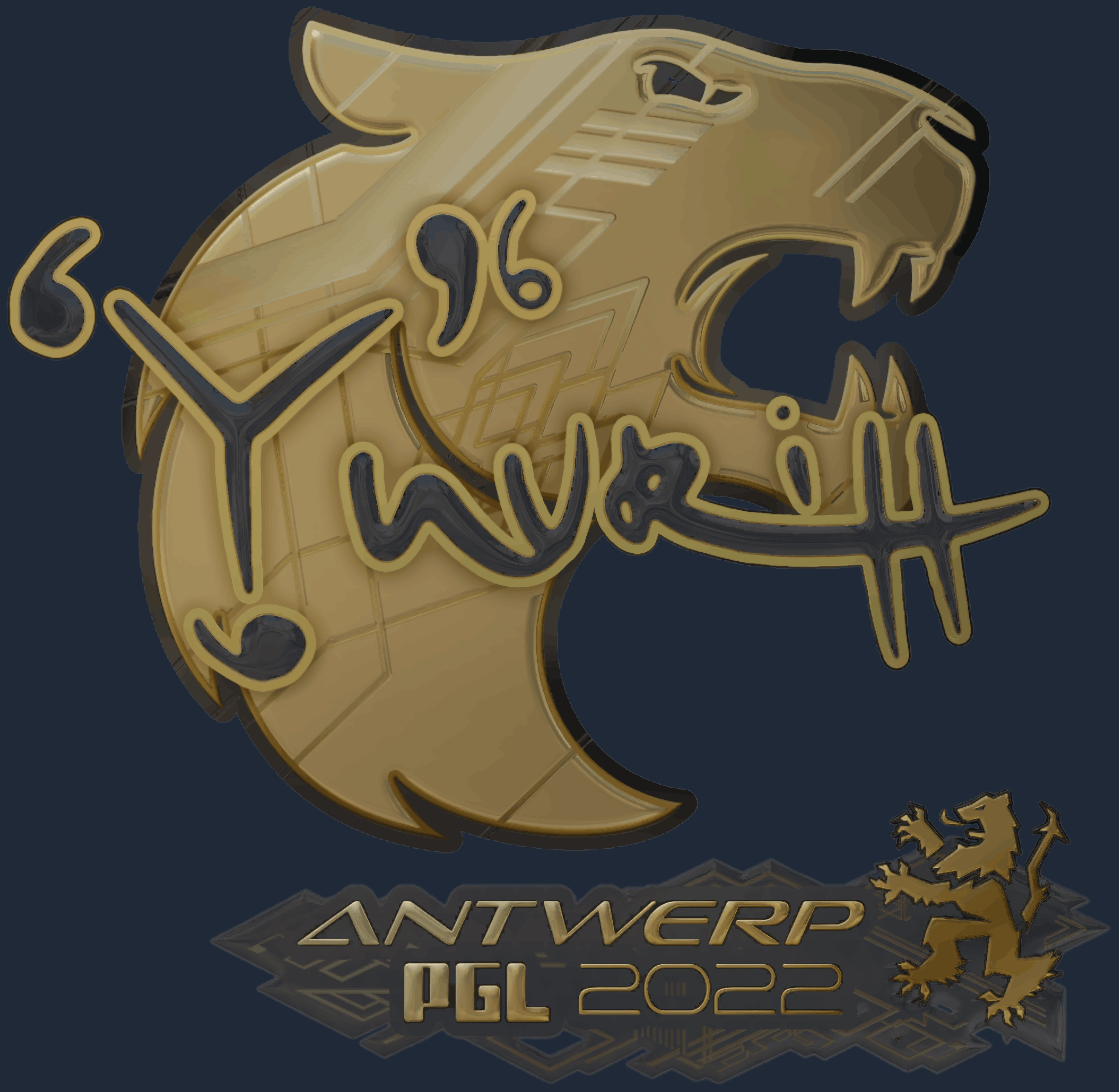 Sticker | yuurih (Gold) | Antwerp 2022