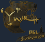 Sticker | yuurih (Gold) | Stockholm 2021 image