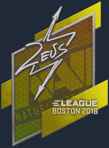 Sticker | Zeus | Boston 2018