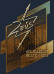 Sticker | Zeus (Gold) | Boston 2018