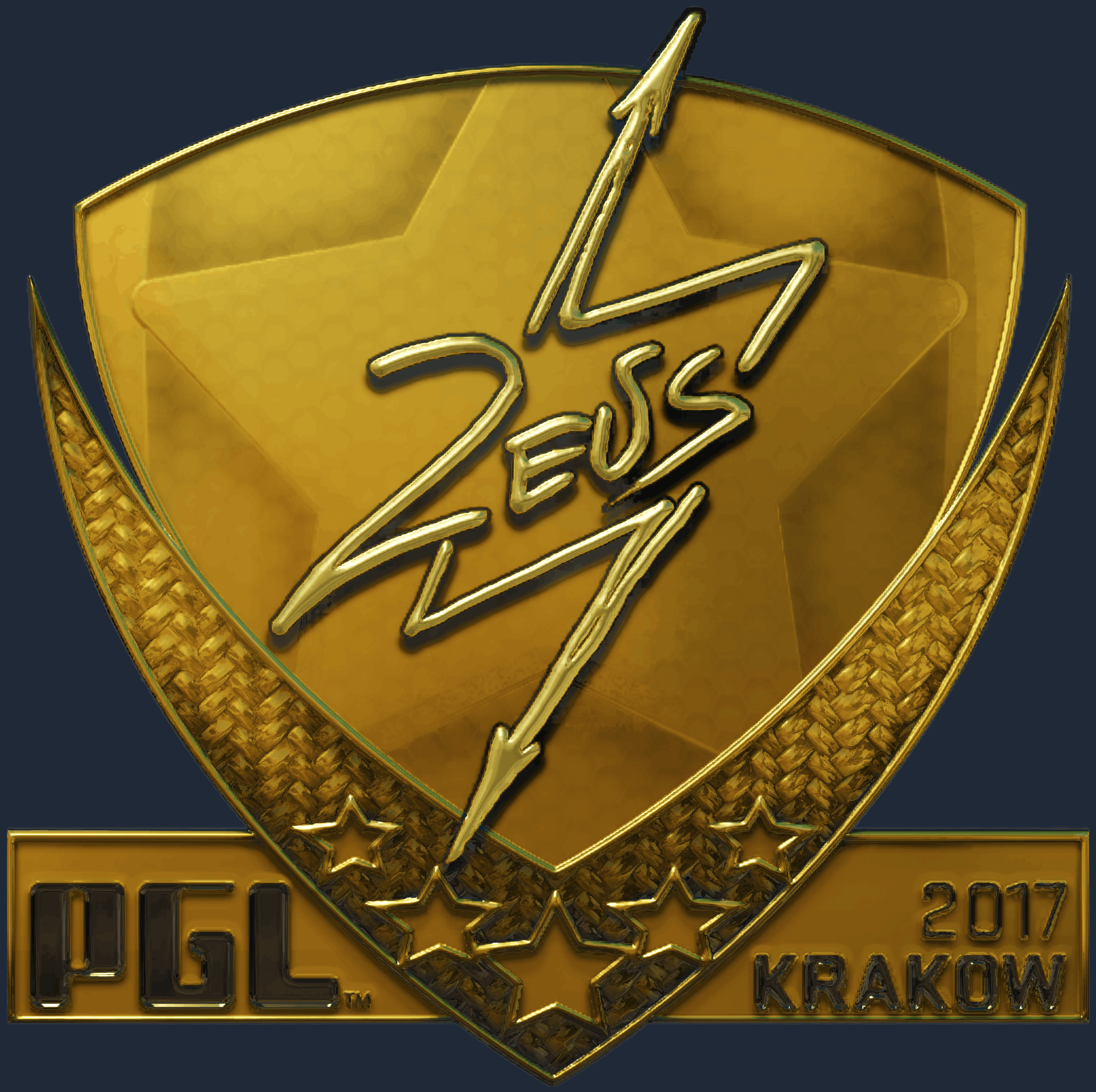 Sticker | Zeus (Gold) | Krakow 2017