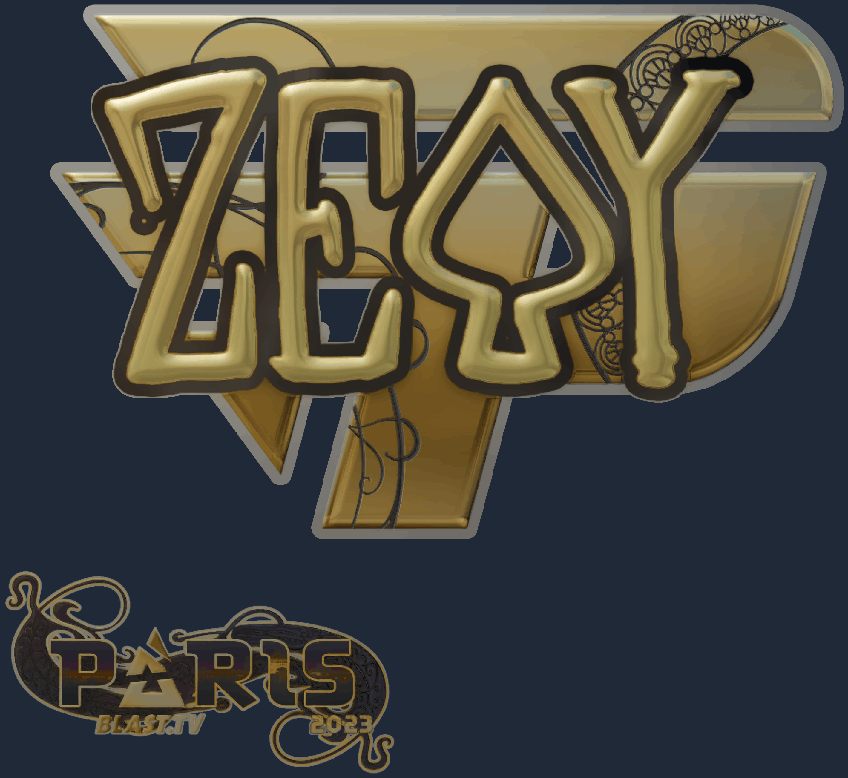 Sticker | zevy (Gold) | Paris 2023