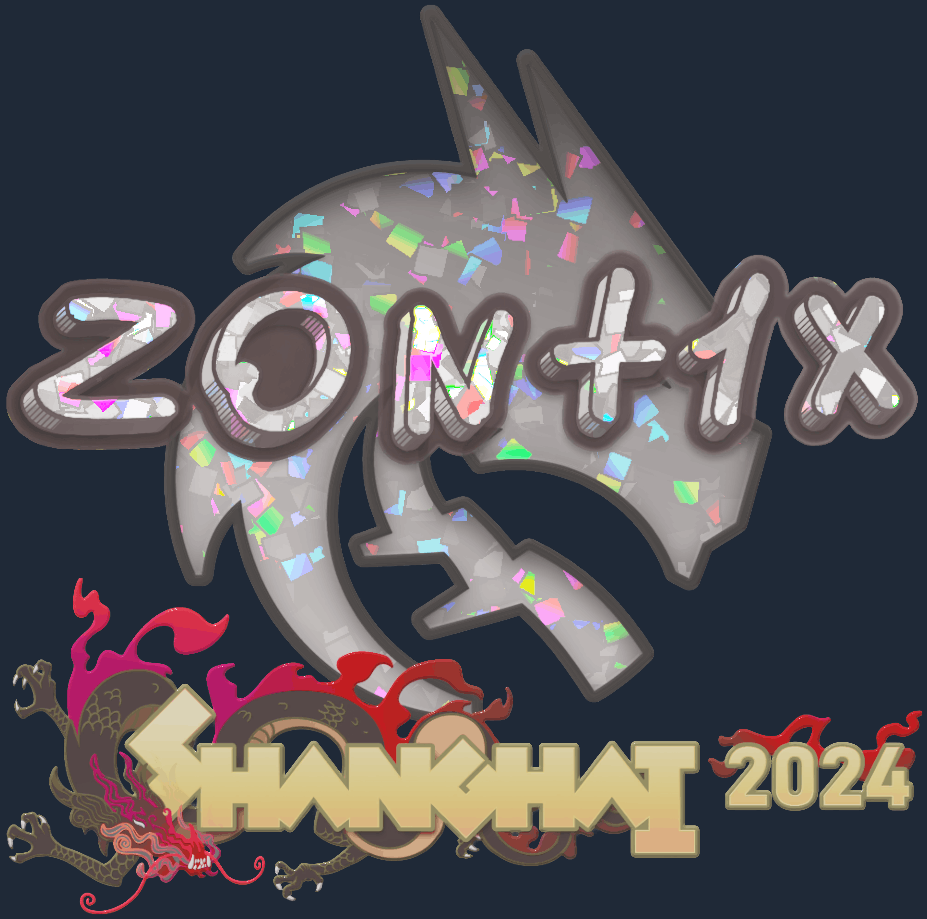 Sticker | zont1x (Glitter) | Shanghai 2024