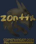 Sticker | zont1x (Gold) | Copenhagen 2024
