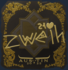 Sticker | zweih (Gold) | Austin 2025 Sticker | zweih (Gold) | Austin 2025 image