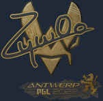 Sticker | ZywOo (Gold) | Antwerp 2022