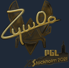 Sticker | ZywOo (Gold) | Stockholm 2021 image