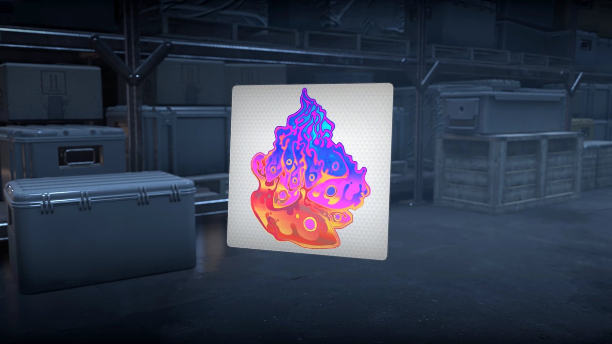 Preview image 2 of Sticker | Liquid Fire (Holo)