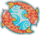 Sticker | Twin Koi image