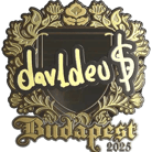 Sticker | dav1deuS (Gold) | Budapest 2025 Sticker | dav1deuS (Gold) | Budapest 2025 image