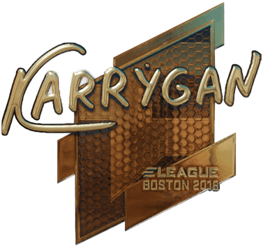 Sticker | karrigan (złota) | Boston 2018