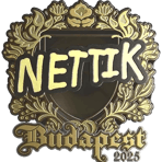 Sticker | nettik (Gold) | Budapest 2025