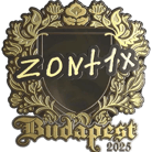 Sticker | zont1x (Gold) | Budapest 2025 image