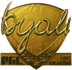Sticker | byali (Gold) | Krakow 2017 image