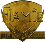 Sticker | flamie (Gold) | Krakow 2017